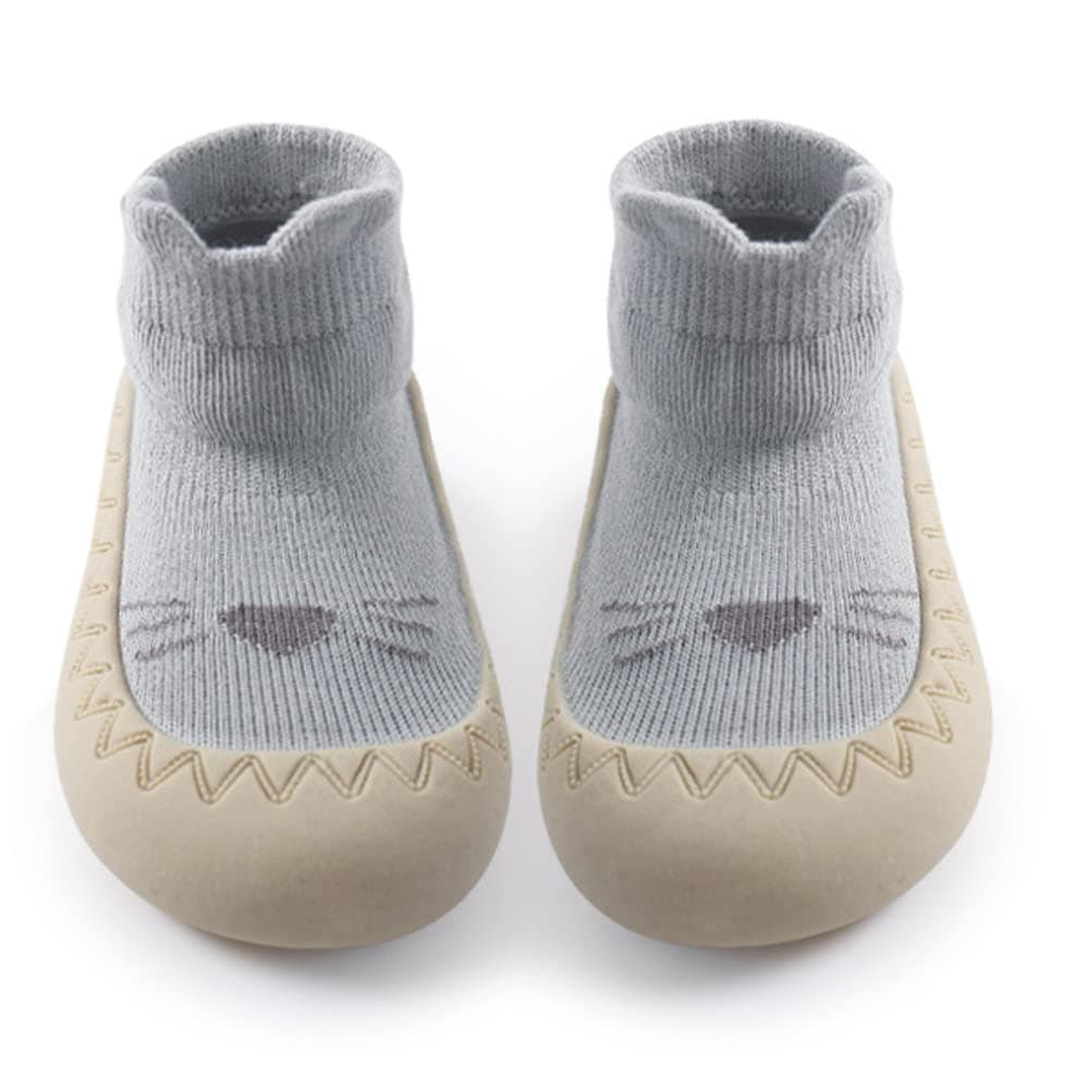 Toddler Sock Shoes Cute Baby First Walking Shoes Soft Sole with Grips for Boys Girls — view 10