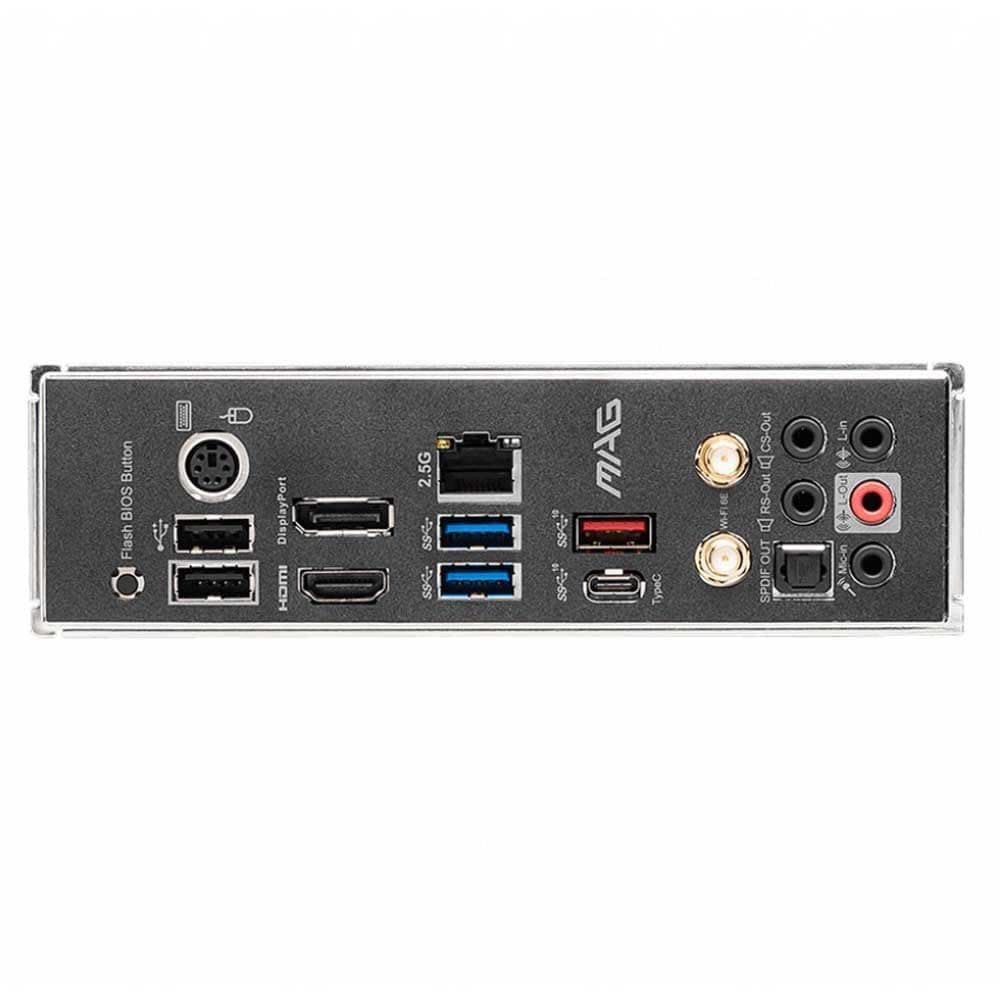 MSI MAG B550 TOMAHAWK MAX WIFI Motherboard, ATX, AM4 - AMD Ryzen 5000 Ready - DDR4 Boost 5100+MHz/OC, PCIe 4.0 & 3.0 x16 Slots, M.2 Gen4 & Gen3 Slots, 2.5G LAN, Wi-Fi 6E, Bluetooth 5.2 — view 4
