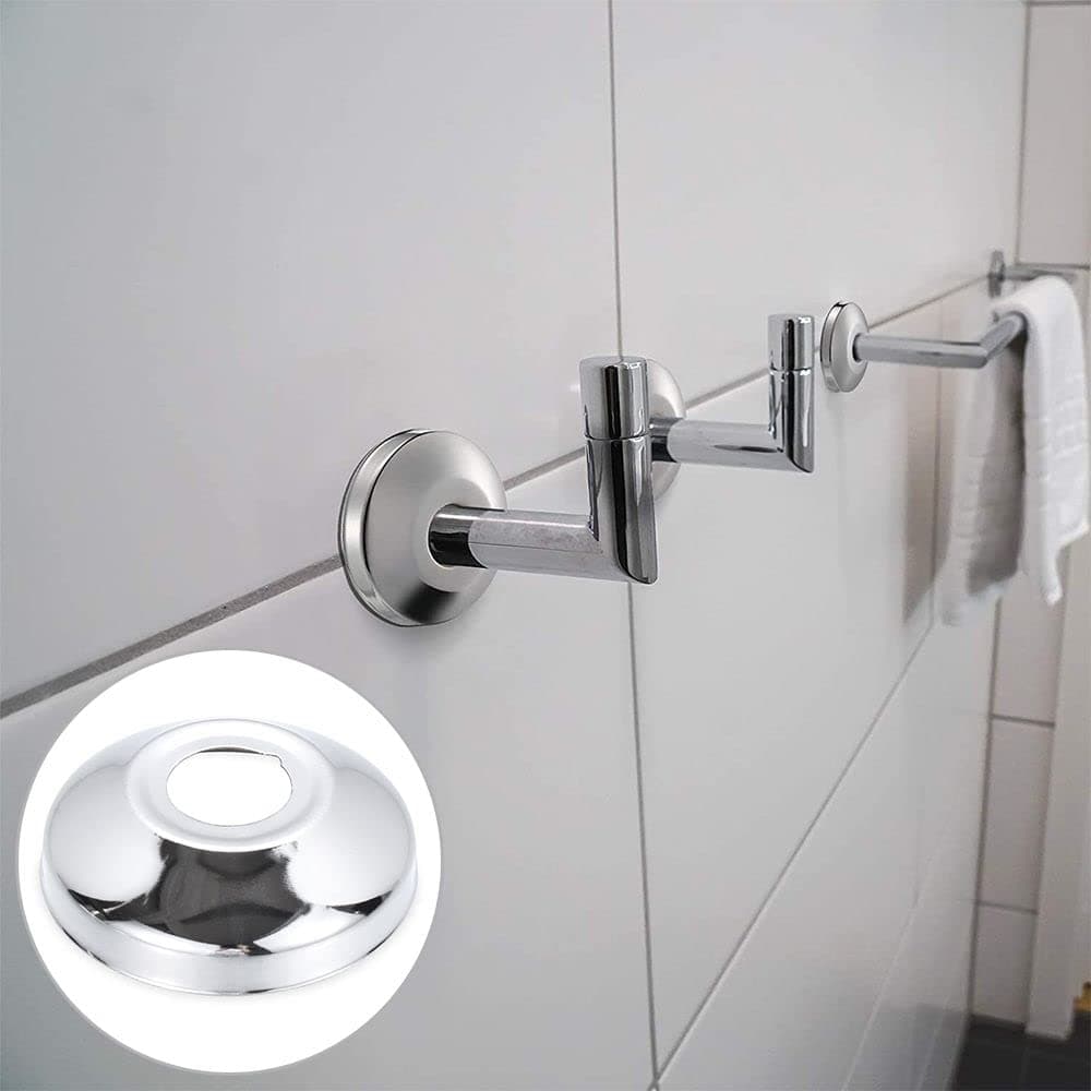 2 rosetas de 25 mm de diámetro (3/4") para grifo de ducha, roseta de acero inoxidable, tapa de tubo, rosetas para grifos de ducha, grifos, tubo de calefacción (plata, 60 x 25) — view 5