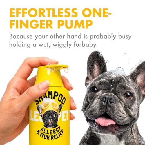 LEGITPET Oatmeal Dog Shampoo & Conditioner Itch & Allergy Relief with Honey & Aloe Hypoallergenic Gentle Calming Formula for Sensitive Skin & Dandruff Safe for Puppies Best for All Breeds 2 x 16oz — view 4