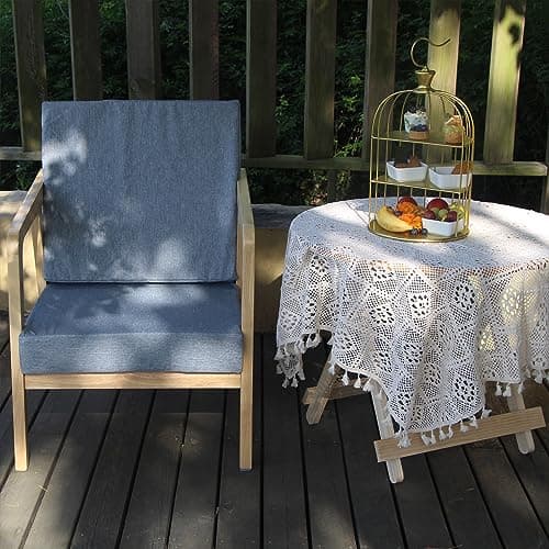 youngseahome Patio Seat Cushion Covers,Washable Slip Covers Replacement,Waterproof Outdoor Furniture Chair Cushion Pillow Seat Cover for Couch,Garden,Sofa,Gray,22"×20"×4"(4 Covers Only) — view 2