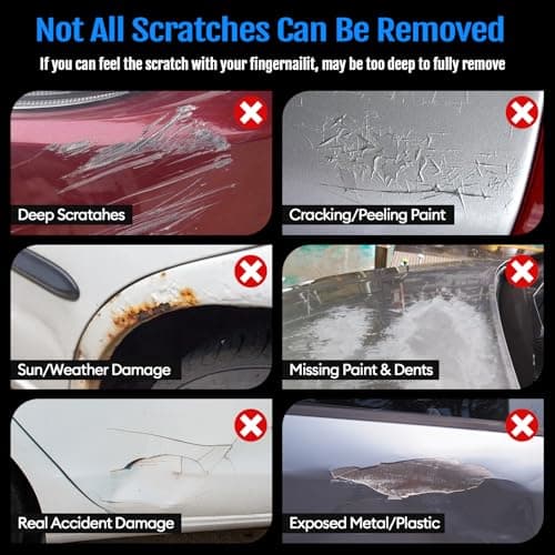 Car Scratch Remover, 300ml Scratch Repair & Swirl Remover Kit for Vehicles, Scratch Eraser Restorer & Polishing with Pad and Nano Sparkle Cloth for Light Scratches, Oxidation, Water Spots — view 5
