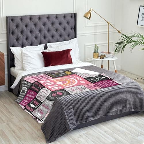 Graduation Gifts for Her Women - 50" X 60" Graduation Blanket 2026 Grad Gifts for High School College Masters Degree - Class of 2026 Graduate Gifts Ideas Blanket Pink — view 3