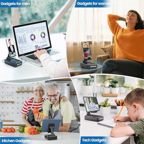 JTEMAN Cell Phone Stand with Bluetooth Speaker,Gifts for Men Tech Gadgets — view 2