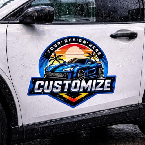 Personalized Car Decal Sticker Custom Your Vinyl Vehicle Door Decal for Car Truck SUV Pickup Van Window Waterproof Outdoor Durable