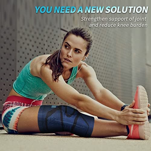 NEENCA Knee Brace for Knee Pain Relief, Medical Knee Support with Patella Pad & Side Stabilizers, Compression Knee Sleeve for Meniscus Tear, ACL, Arthritis, Joint Pain, Runner, Sport — view 5