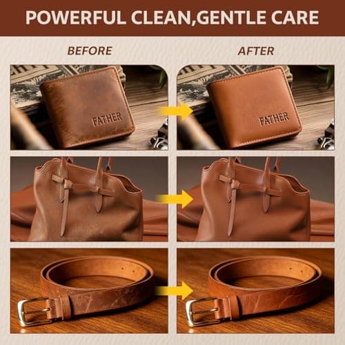 UGTUGT All in one Leather Cleaning Kit,Leather Cleaner and Leather Conditioner,Leather Care kit for Bag,Car seat,Restore Shine,Softens,Removes Stains,Leather Purse Cleaner,Leather Luster — view 5