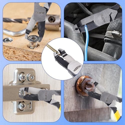 VAZIOYAR Multi-Function Screw Extractor Pliers, Non-Slip Screw Removal Tool, Extracts Stripped, Broken, Rusted Screws, Screw Pliers for Tightening, Loosening and Gripping Nuts and Bolts，Wire pliers — view 5