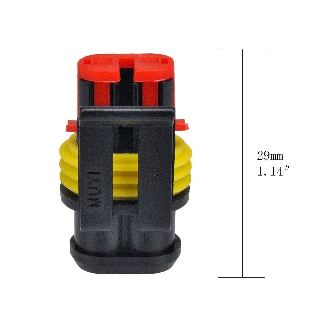 RUNCCI-YUN 10 Kit 2 Pin Waterproof Electrical Connector Kit, Car Wire Connector, Waterproof, Dustproof, Insulated and Sealed, 1.5mm Series Terminal Connector — view 5