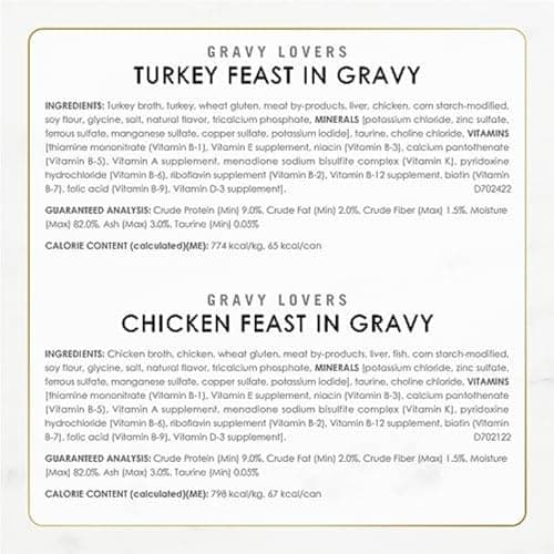 Purina Fancy Feast Gravy Lovers Poultry and Beef Grilled Gourmet Wet Cat Food Variety Pack - (Pack of 30) 3 oz. Cans — view 6