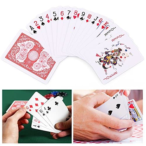 LotFancy Playing Cards, 12 Pack, Decks of Cards Bulk, Poker Size, Standard Index, for Blackjack, Euchre, Canasta Card Game, 6 Blue and 6 Red, Casino Grade Poker Cards — view 3