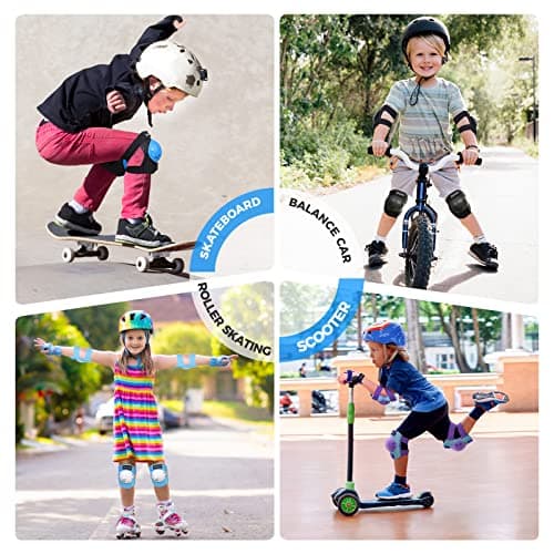 BOSONER Kids/Youth Knee Pad Elbow Pads for Roller Skates Cycling BMX Bike Skateboard Inline Rollerblading, Skating Scooter Riding Sports — view 3