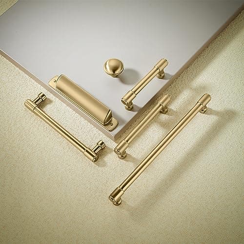 khtumeware 10-Pack 5 Inch(128mm) Champagne Bronze Cabinet Handles Warm Brass Cabinet Pulls Gold Kitchen Cabinet Hardware for Cupboard Drawer Pulls Dresser Handle Cabinet pulls. — view 2