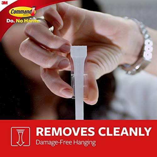 Command Large Utility Hooks, Damage Free Hanging Wall Hooks with Adhesive Strips, No Tools Wall Hooks for Hanging Back to School Dorm Organizers, 3 White Hooks and 6 Command Strips — view 5