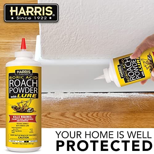 HARRIS Boric Acid Roach and Silverfish Killer Powder w/Lure for Insects (16oz) — view 4