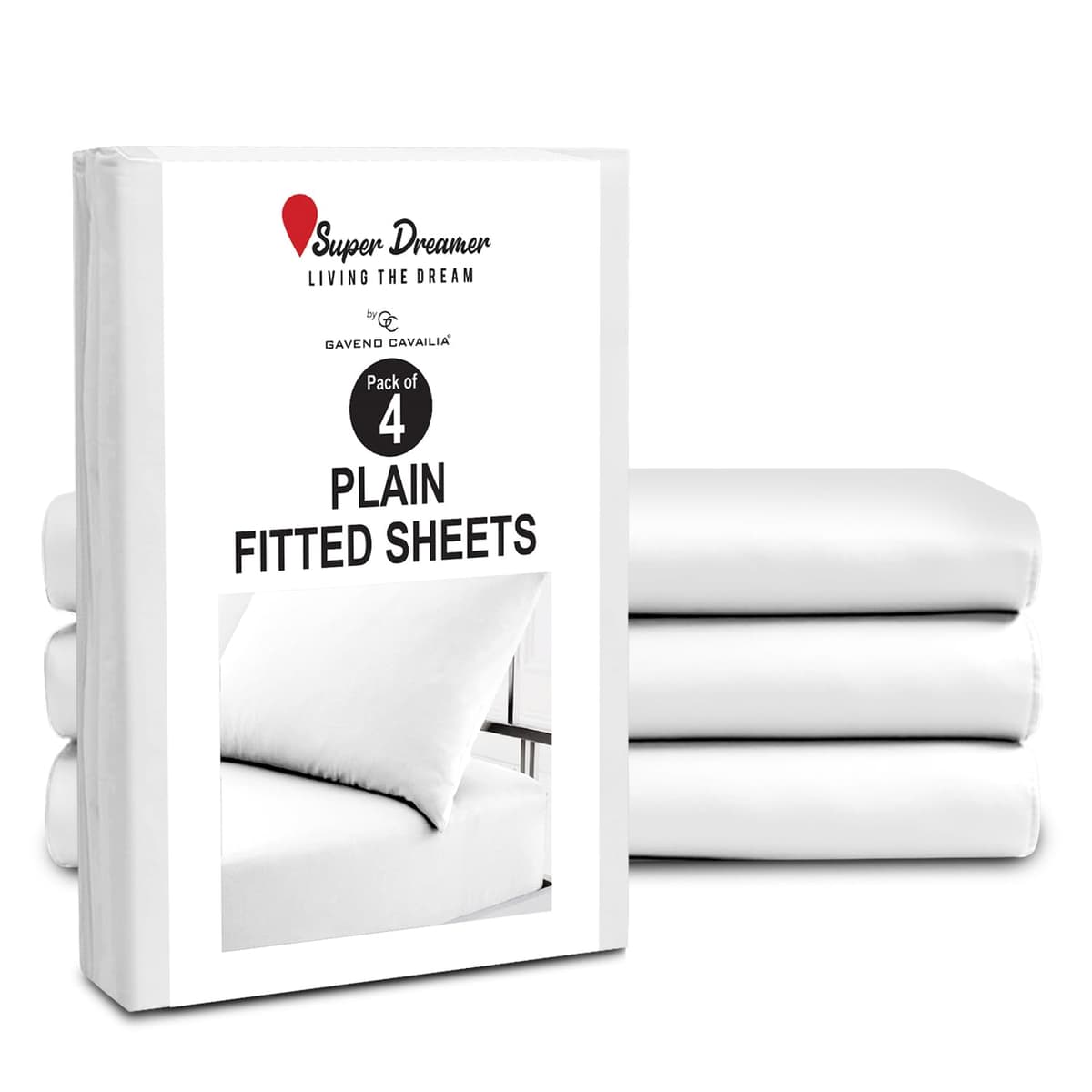 GC GAVENO CAVAILIA Fitted Sheet Single Bed (91 x 190cm) - Grey Bedding Sheets - Plain Dyed Microfiber Bed Sheets Single - (10 inch) 25cm Deep Pocket Bottom Sheet - Easycare - Wrinkle & Fade Resistant — view 41