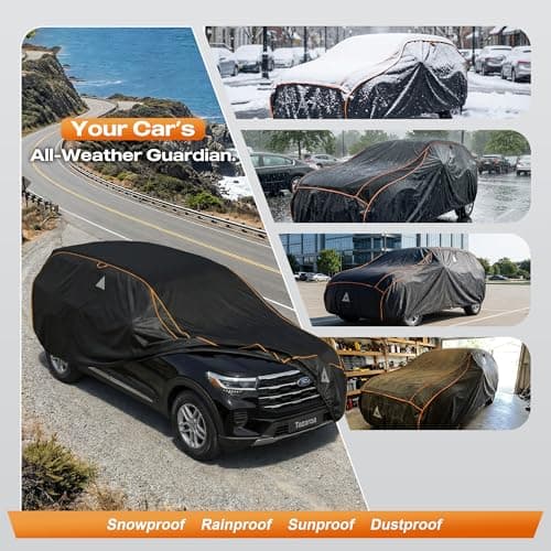 Hail Protector Car Cover for SUV(Length:191"-201") + Gift Windshield Sunshade, Multi-Layered EVA Hail Proof Car Cover, Padded Car Hail Protector Explorer, Telluride, Palisade, Pilot etc. — view 6