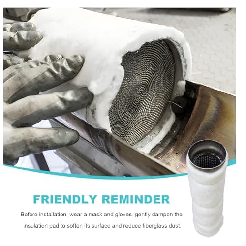 Rdxcv Muffler Mat, Soundproof Fiberglass Exhaust Muffler Packing Mat, Exhaust Pipe Wrap Silencer Insulation for 2-Stroke 4-Stroke ATVs Dirt Bikes Scooters (21.6×11.3×0.4 Inches) — view 4