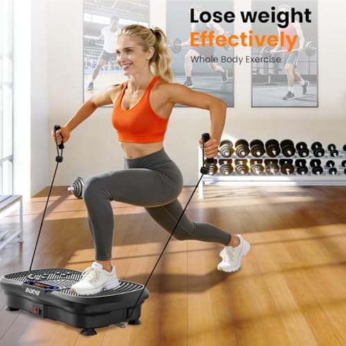 AXV Vibration Plate Fitness Platform Exercise Machine Vibrating Shaking Full Body Shaker Workout Vibrate Stand Shake Board Sport for Weight Loss Fat Burner for Gym Home Office — view 3