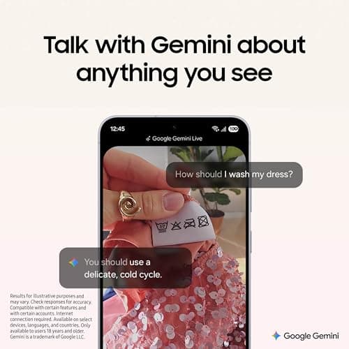 Samsung Galaxy S25 FE Cell Phone (2025), 128GB AI Smartphone, Unlocked Android, Large Display, 4900mAh Battery, High Res-Camera, AI Photo Edits, Durable, US 1 Yr Warranty, Icyblue — view 7