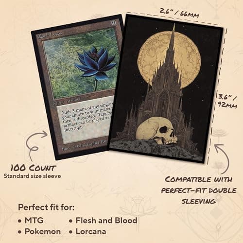 Paramint White-Black Guild MTG Card Sleeves (Smooth) - 104 Count Standard Size TCG Sleeves - Compatible with Magic The Gathering - Double Sleeving - Original Art Design, Premium Protection — view 2