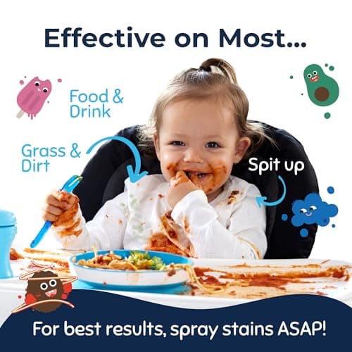 Miss Mouth's Messy Eater Stain Treater Spray - 4oz Stain Remover - Newborn & Baby Essentials - No Dry Cleaning Food, Grease, Coffee Off Laundry, Underwear, Fabric — view 4