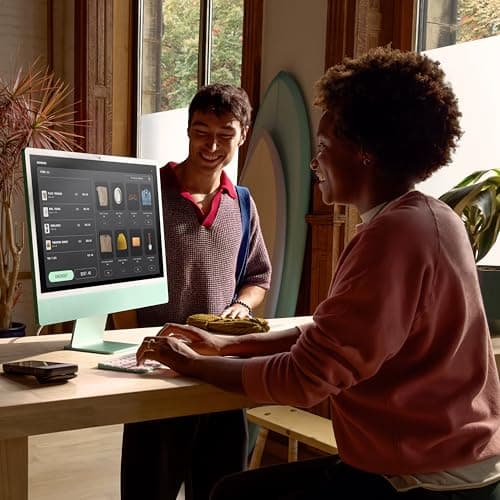 Apple 2024 iMac All-in-One Desktop Computer with M4 chip with 8-core CPU and 8-core GPU: Built for Apple Intelligence, 24-inch Retina Display, 16GB Unified Memory, 256GB SSD Storage; Pink — view 4