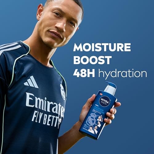 NIVEA MEN Real Madrid Limited Edition Design Maximum Hydration 48-Hour Moisture Body Lotion for Dry Skin, Aloe Vera Lotion for Men, 3-in-1 Body, Face and Hands, 16.9 Fl Oz Bottle — view 3