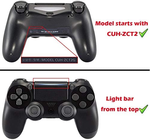eXtremeRate Replacement D-pad R1 L1 R2 L2 Trigger Touchpad Action Home Share Options Buttons for ps4 Controller, Scarlet Red Full Set Buttons Repair Kits for ps4 Slim Pro CUH-ZCT2 Controller — view 2