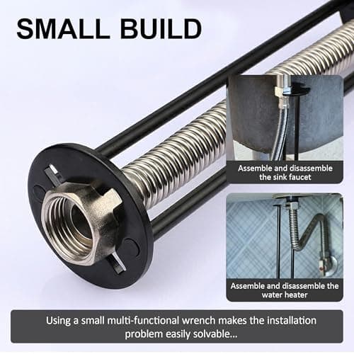 Basin Wrench, 2026 New Multifunctional Sink Wrench Faucet Tool Plumbers Tool for Under Basin Sink Tight Spaces Kitchen Bathroom Home (A+B) — view 6