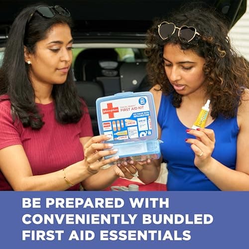 BAND-AID Brand Travel Ready Portable Emergency First Aid Kit, Minor Wound Care, Perfect for Home, Car, Camping, Travel & Outdoor Essentials, Supplies Include Bandages, Neosporin & Tylenol, 80 Piece — view 5