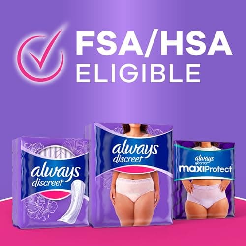 Always Discreet Adult Diapers for Women, Incontinence Underwear, Postpartum Essentials, Disposable Briefs, Max Absorbency, Bladder Leak Protection, Small/Medium, 32ct — view 9