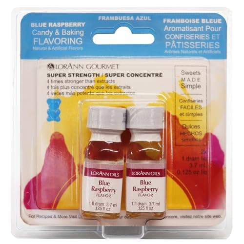 LorAnn Blue Raspberry SS Flavor, 1 dram bottle (.0125 fl oz - 3.7 ml - 1 teaspoon) - 2 Pack