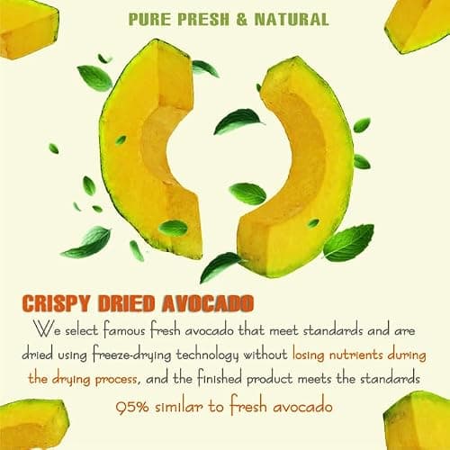 CRISPY DRIED AVOCADO 2.47 oz (70g) VIETFARMFOOD: Freeze-dried, no sugar added, naturally slightly bitter & fatty,. Nutritious, pure, crunchy. Great for snacking, toppings, desserts, or healthy gifting — view 4