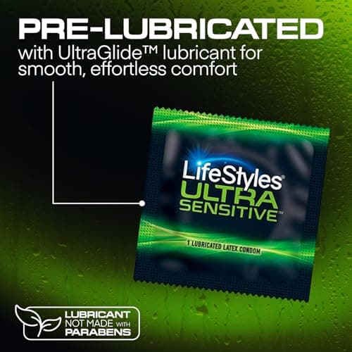 LifeStyles Ultra-Sensitive Condoms – 36 Count – Natural-Feeling, Lubricated Latex Condoms — view 2