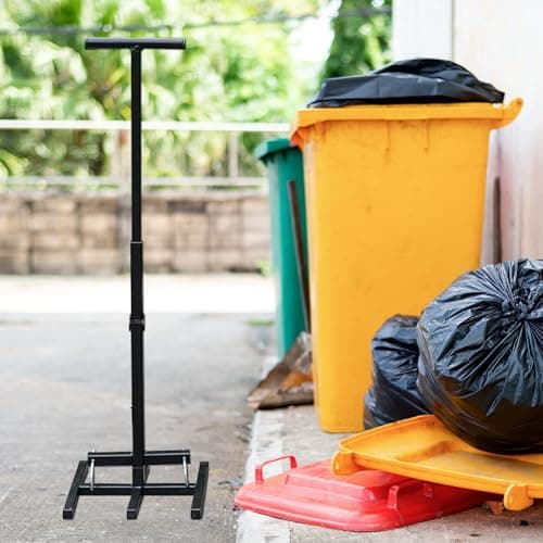 Wastemate Bin Compactor,Manual Trash Compactor,Household Wastemate Wheelie Bin Compactor, Trash Can Compactor with Adjustable Handle,Fit Use of Kitchen, Garden, Restaurant and Office (A) — view 2