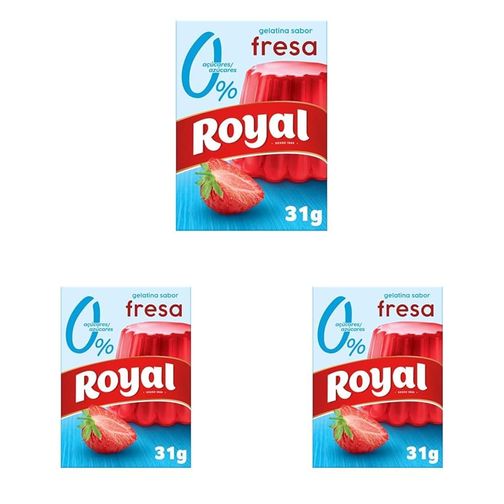 Royal Gelatina Sabor Fresa 0%, Preparado en Polvo Sin Azúcar, Pack 31 g — view 4