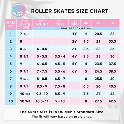 C SEVEN C7skates Cute Roller Skates for Girls and Adults (Duchess, Women's 11 / Men's 10)