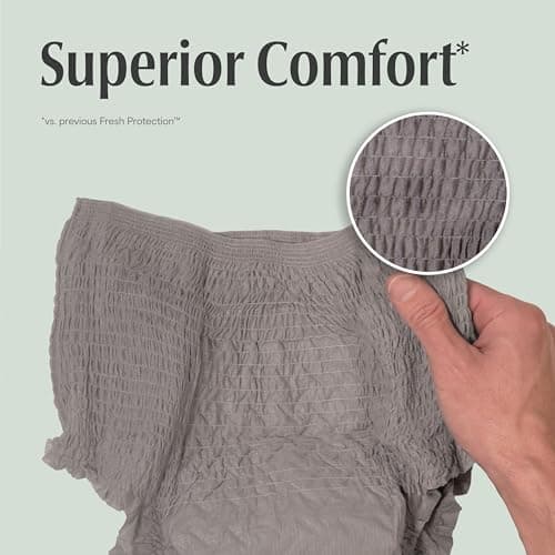 Depend Fresh Protection Adult Diapers, Incontinence Underwear for Men, Disposable, Maximum, Small/Medium, Grey, 19 Count, Packaging May Vary — view 4