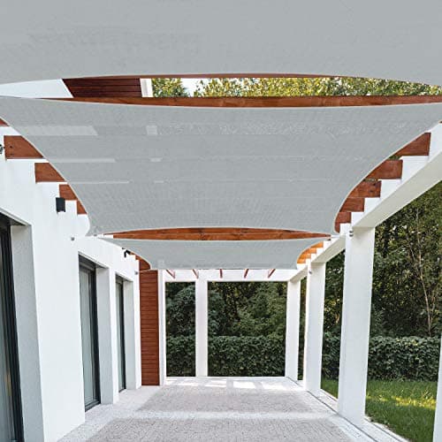 Patio Paradise 8' x 8' Sun Shade Sail Rectangle Canopy Patio Cover Sunlight Block Awning Heavy Duty Commercial Grade for Backyard Lawn Garden Outdoor Activities, Gray