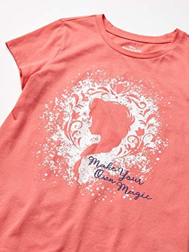 Spotted Zebra Girls' Kids Disney Star Wars Marvel Princess Short-Sleeve T-Shirts, 4-Pack Frozen Elsa & Olaf, Small — view 2