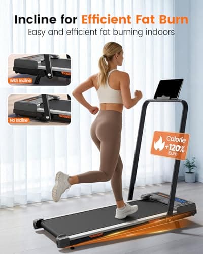 3-in-1 Walking Pad with 8% Incline, Portable Under Desk Treadmill, 2.5 HP Quiet Walking Pad Treadmill with 265 LBS Capacity, Foldable Treadmills for Home