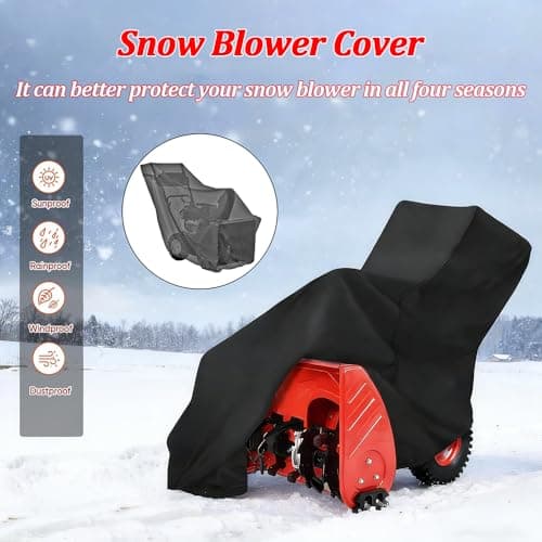 Snow Blower Cover for Yamaha YS YS624 2000, 210D Oxford Fabric Snow Thrower Cover Waterproof Dust UV Wind Outdoor Snowblower Cover — view 2