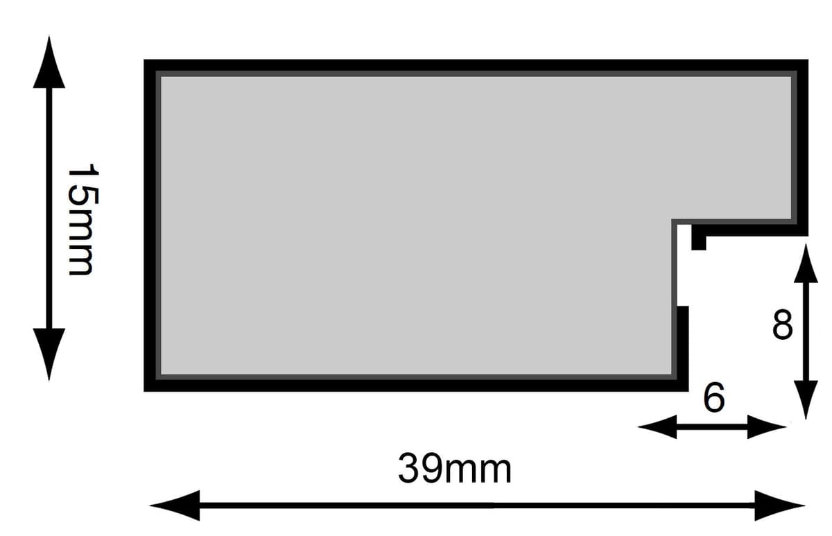 FRAMES BY POST "London Oak Picture Photo Poster Frame with 16 x 12-Inch Light Grey Mount for Picture Size 12 x 8-Inch, Oak with Light Grey Mount, 39 x 15 mm — view 3