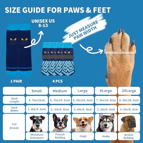 COOHAMS Non-Slip Dog Socks&Owner Sock Set Extra Grip — view 6