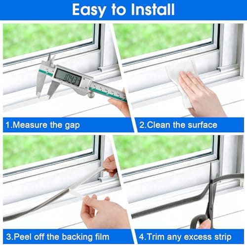 33 Ft Weather Stripping Door Seal, Self-Adhesive Door Insulation Strip — view 3