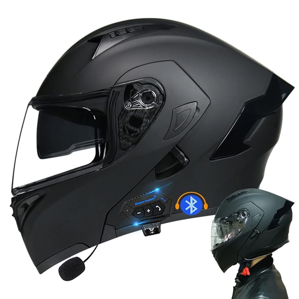 Modular Bluetooth Integrated Motorcycle Helmet, with Double Visor, Motorcycle Helmets, ECE Homologated, for Women and Men, Breathable and Comfortable — view 19
