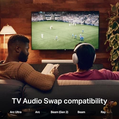 Sonos Ace | Noise Cancelling Wireless Over-Ear Headphones with Bluetooth, 30-Hour Battery Life, Spatial Audio, Dolby Atmos, Dynamic Head Tracking - Black — view 5