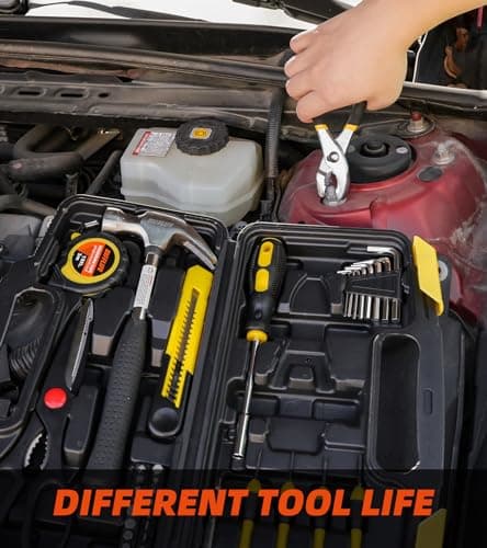 DIFFLIFE 40-Piece Tool Set - General Household Hand Tool Kit with Plastic Toolbox Storage Case… — view 6
