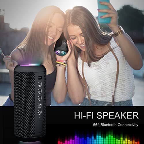 Ortizan Portable Bluetooth Speaker (1st Gen), IPX7 Waterproof, Wireless, Big Sound and Deep Bass, TWS Pairing, 30Hrs of Playtime, for Home/Party/Outdoor/Beach, Birthday Gifts for Men Women - Black — view 5